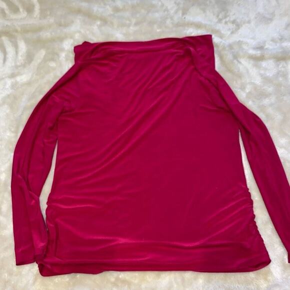 Coldwater Creek Red Cowl Neck Long Sleeve Blouse | Sz M - Picture 4 of 5